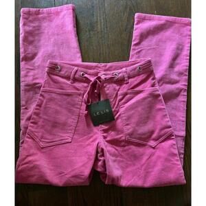 FALL CLEARANCE NWT LE LIS Women's Pink Corduroy Pants with Tags S